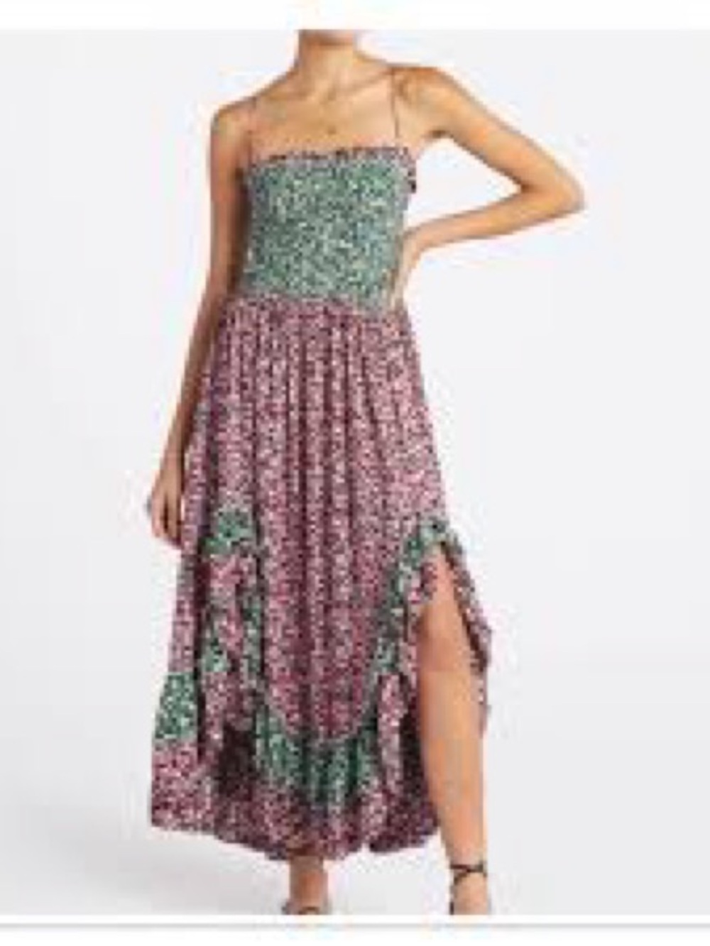 FREE PEOPLE ONE I LOVE FLORAL MAXI DRESS small